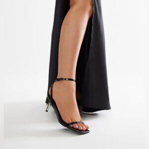 New sold out patent look and gold kitten heel